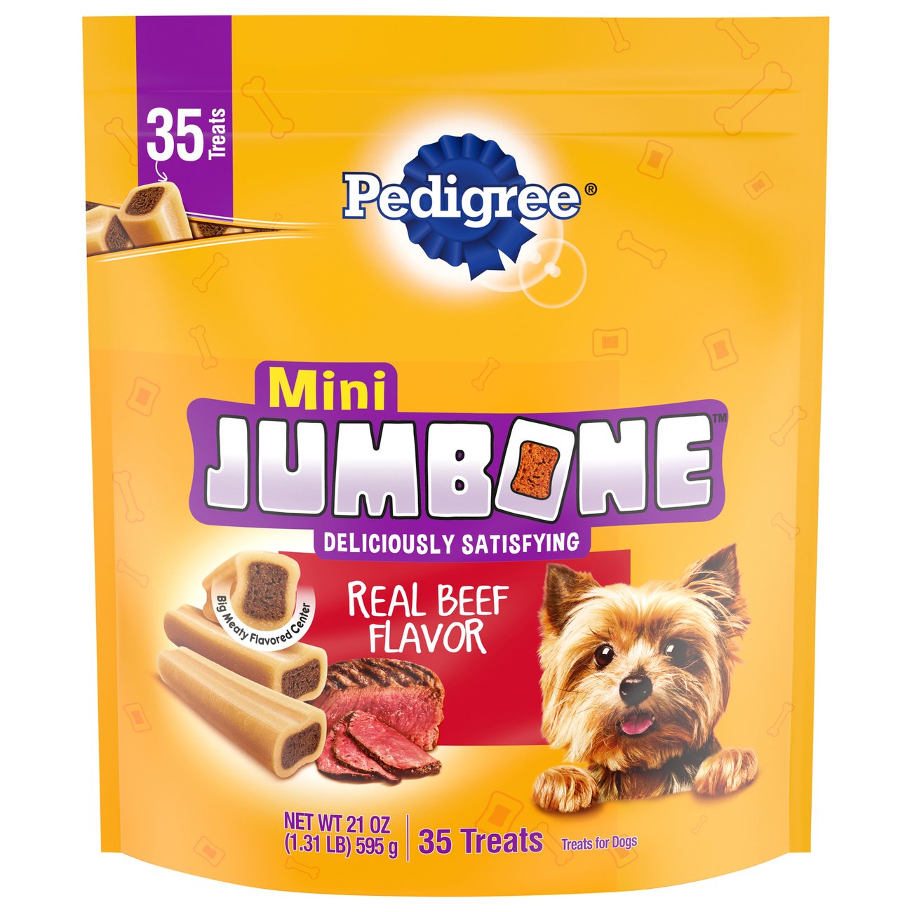 Pedigree Mini Jumbone Beef Dog Treats - Shop Bones & rawhides at H-E-B