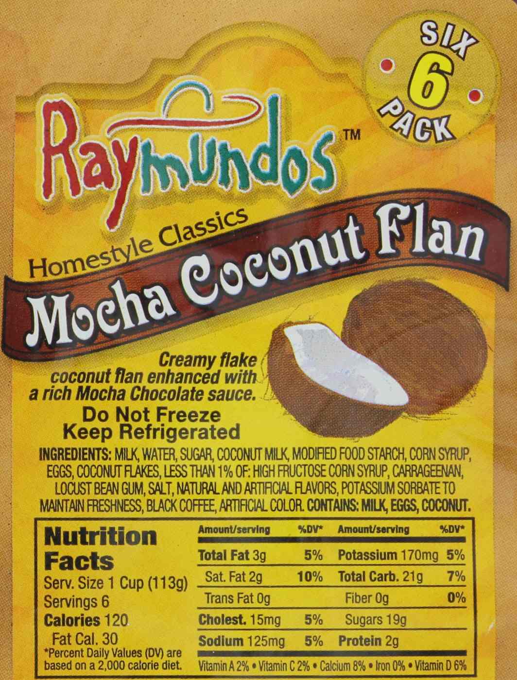 Raymundo's Homestyle Classics Mocha Coconut Flan; image 2 of 2