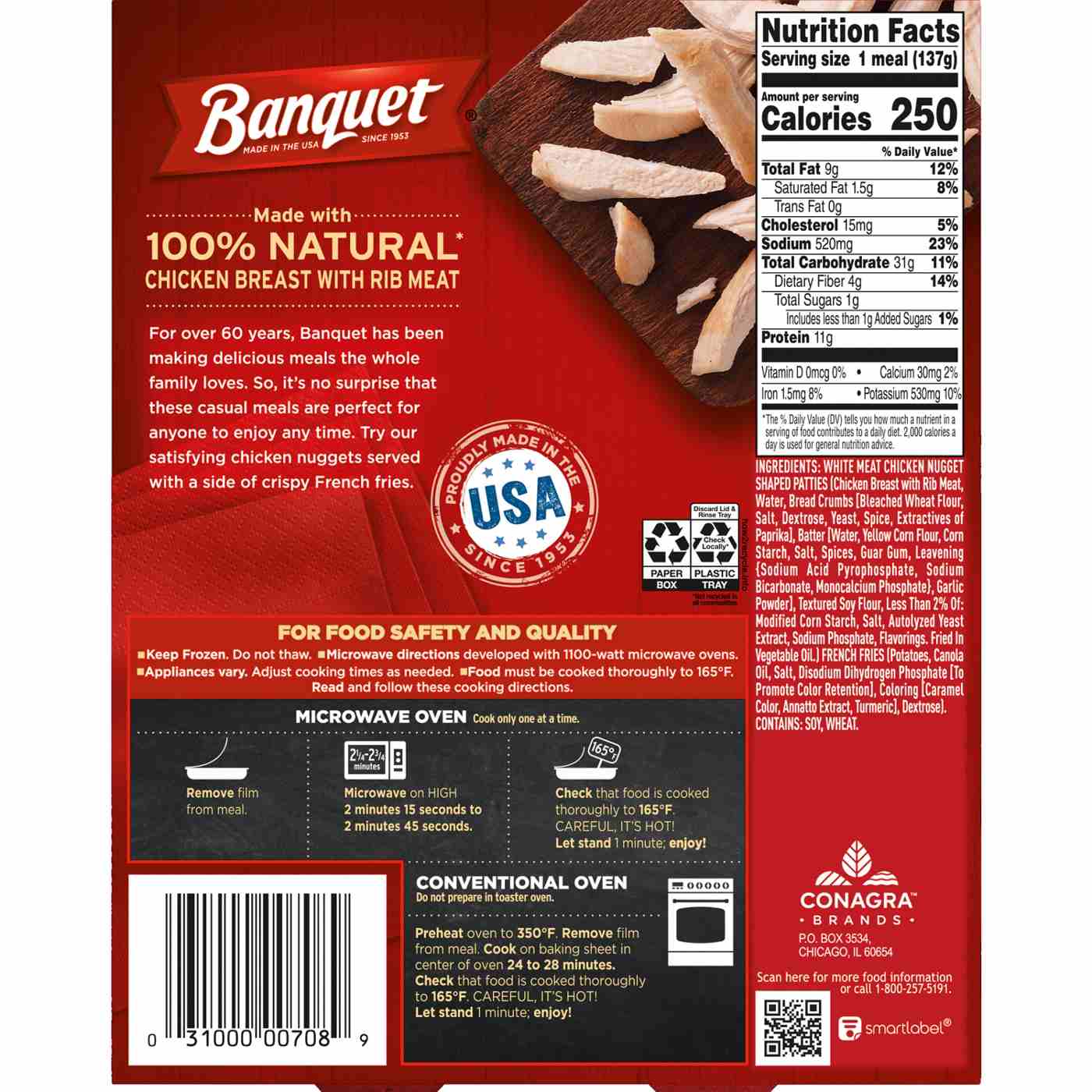 Banquet Chicken Nuggets & Fries Frozen Meal; image 3 of 4