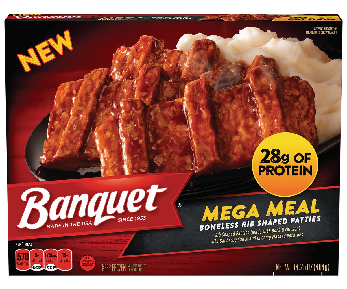 Banquet Mega Meal Boneless Rib Patties Shop Entrees & Sides at HEB