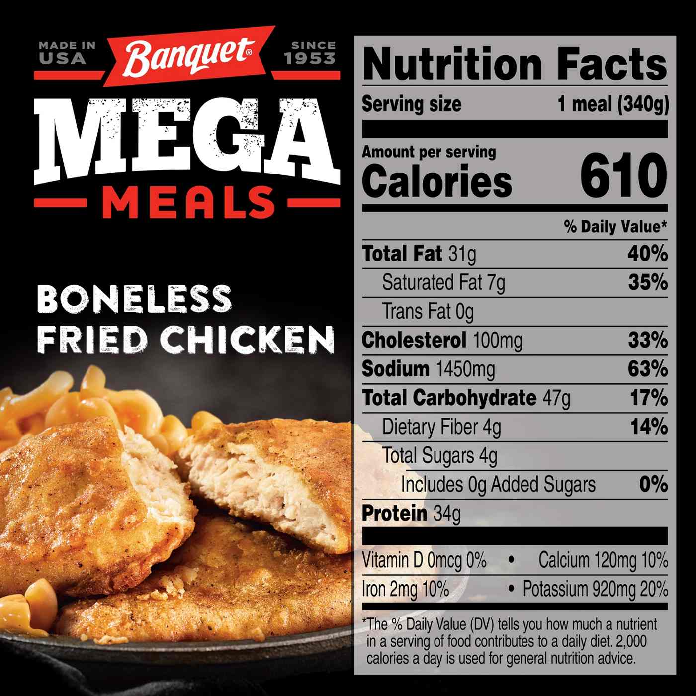 Banquet Mega Meals Boneless Fried Chicken; image 7 of 7