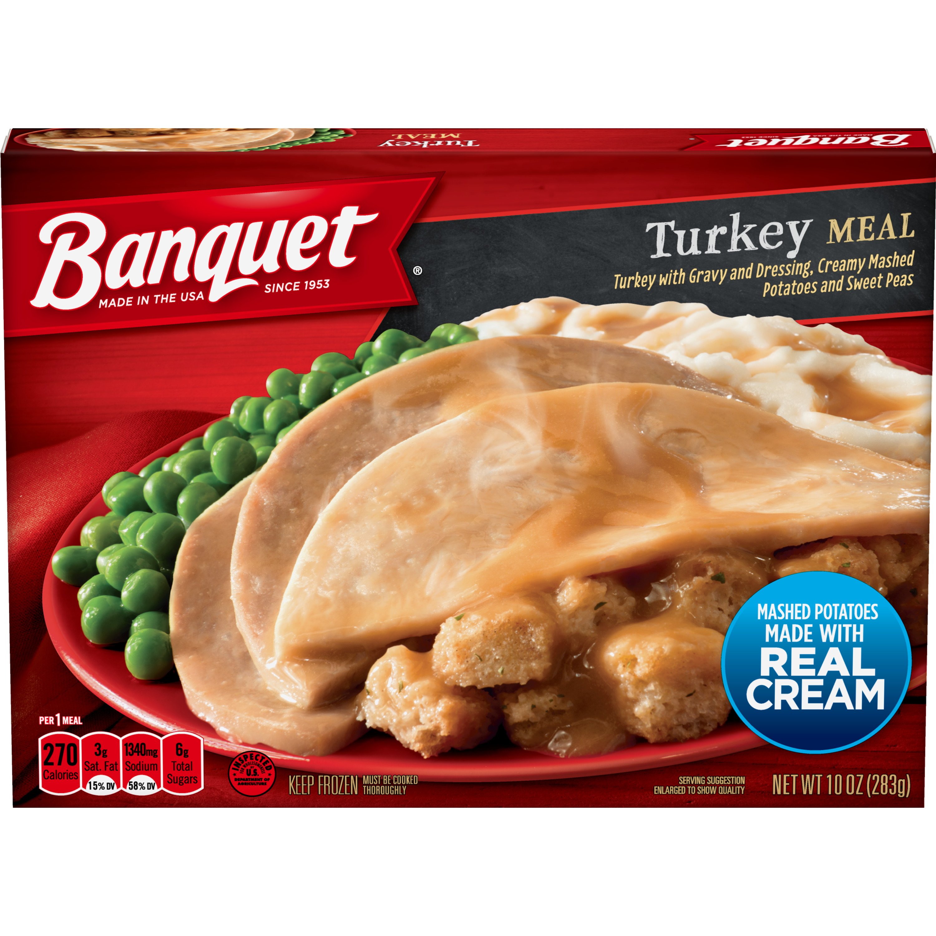 Banquet Turkey, Dressing & Mashed Potatoes Frozen Meal - Shop Entrees ...