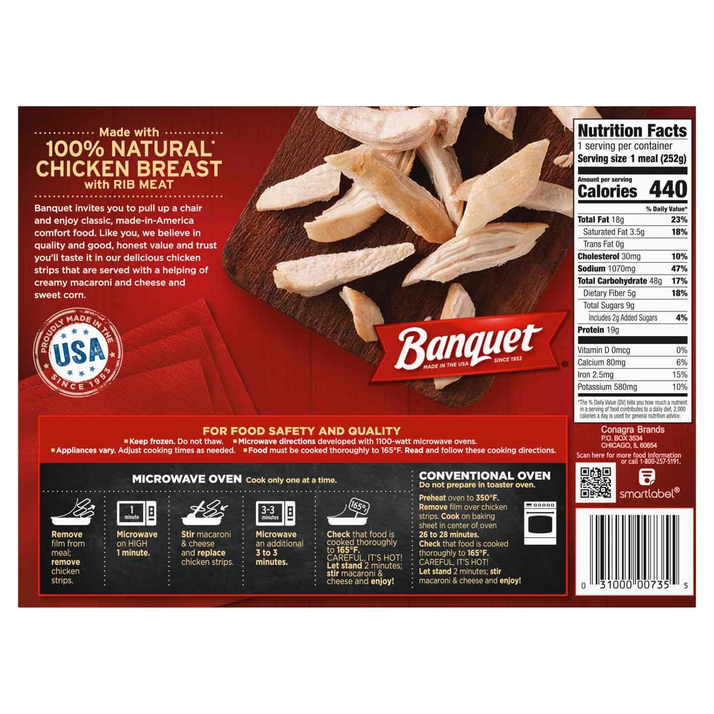 Banquet Chicken Strips Frozen Meal; image 4 of 4