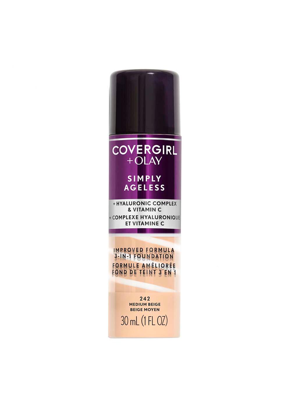 Covergirl Simply Ageless 3-in-1 Liquid Foundation 242 Medium Beige; image 1 of 6