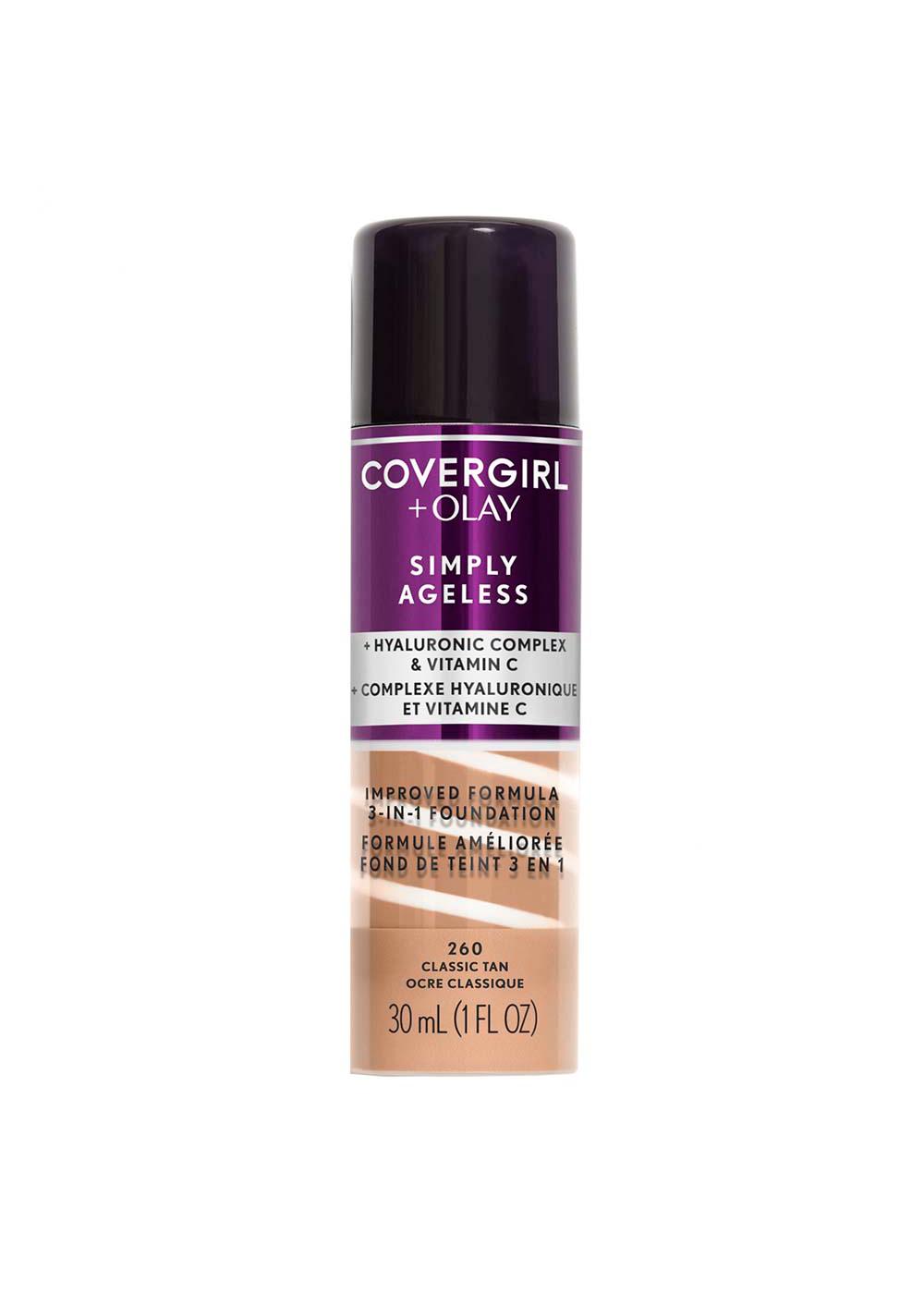 Covergirl Simply Ageless 3-in-1 Liquid Foundation 260 Classic Tan; image 1 of 6