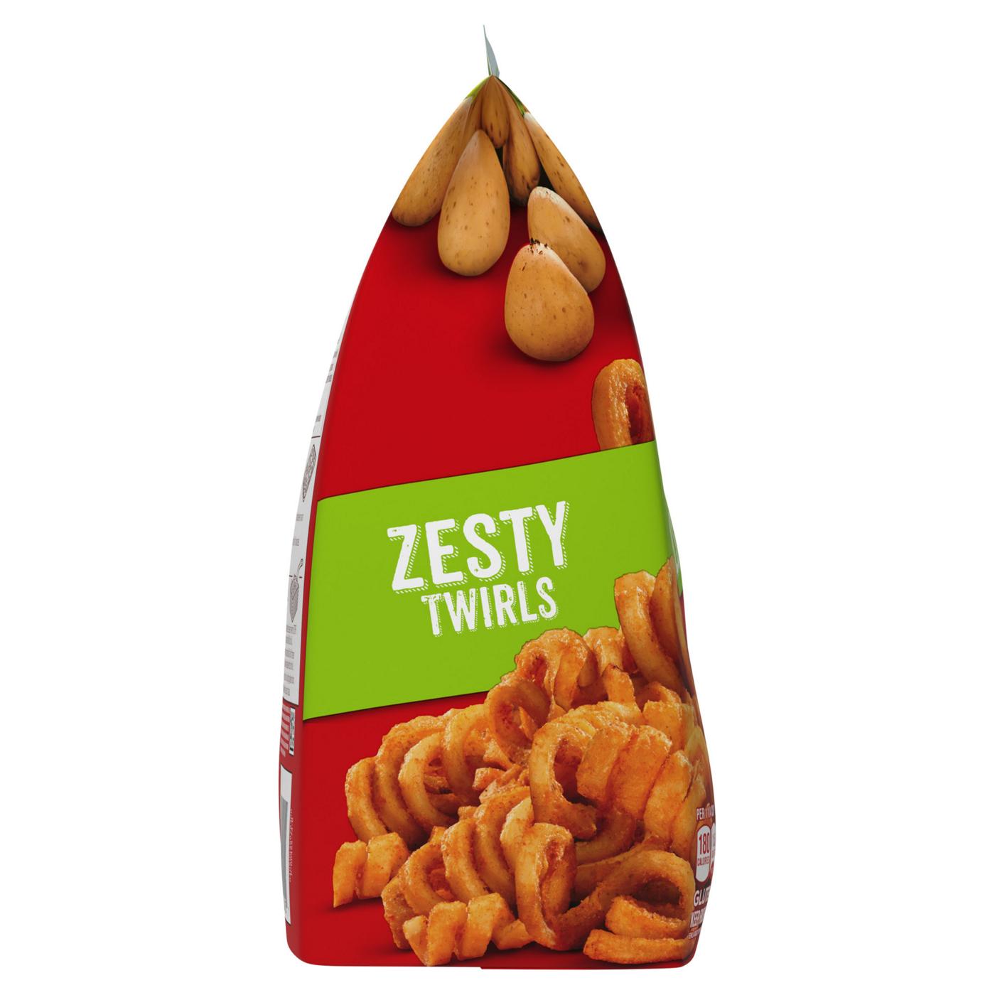 Ore-Ida Frozen Zesty Curly Seasoned French Fries; image 3 of 9