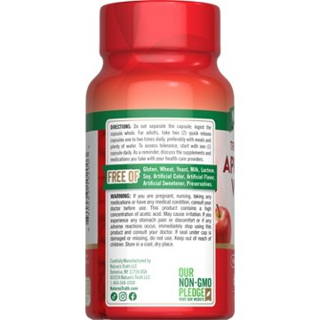 Nature's Truth Triple Strength Apple Cider Vinegar 1200mg Quick-Release Capsules
