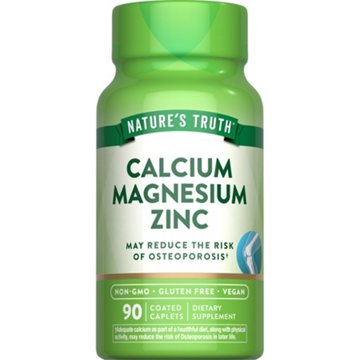 Nature's Truth Calcium Magnesium Zinc Caplets, 90 ct