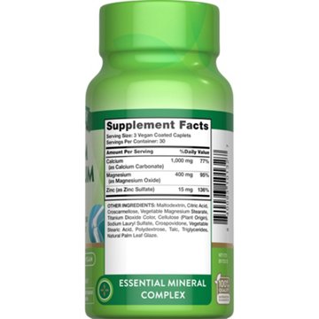 Nature's Truth Calcium Magnesium Zinc Caplets, 90 ct