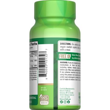 Nature's Truth Calcium Magnesium Zinc Caplets, 90 ct