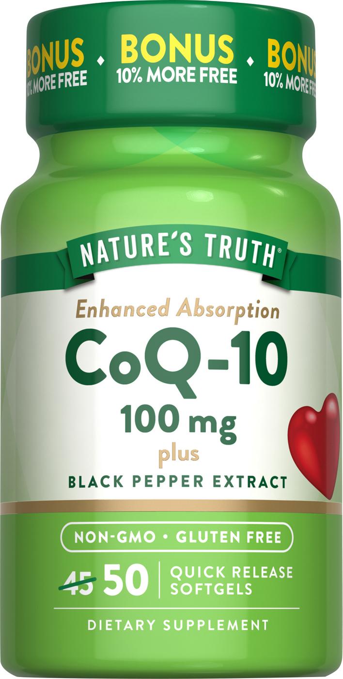 Nature's Truth Enhanced Absorption CoQ-10 100mg Quick-Release Softgels; image 1 of 6