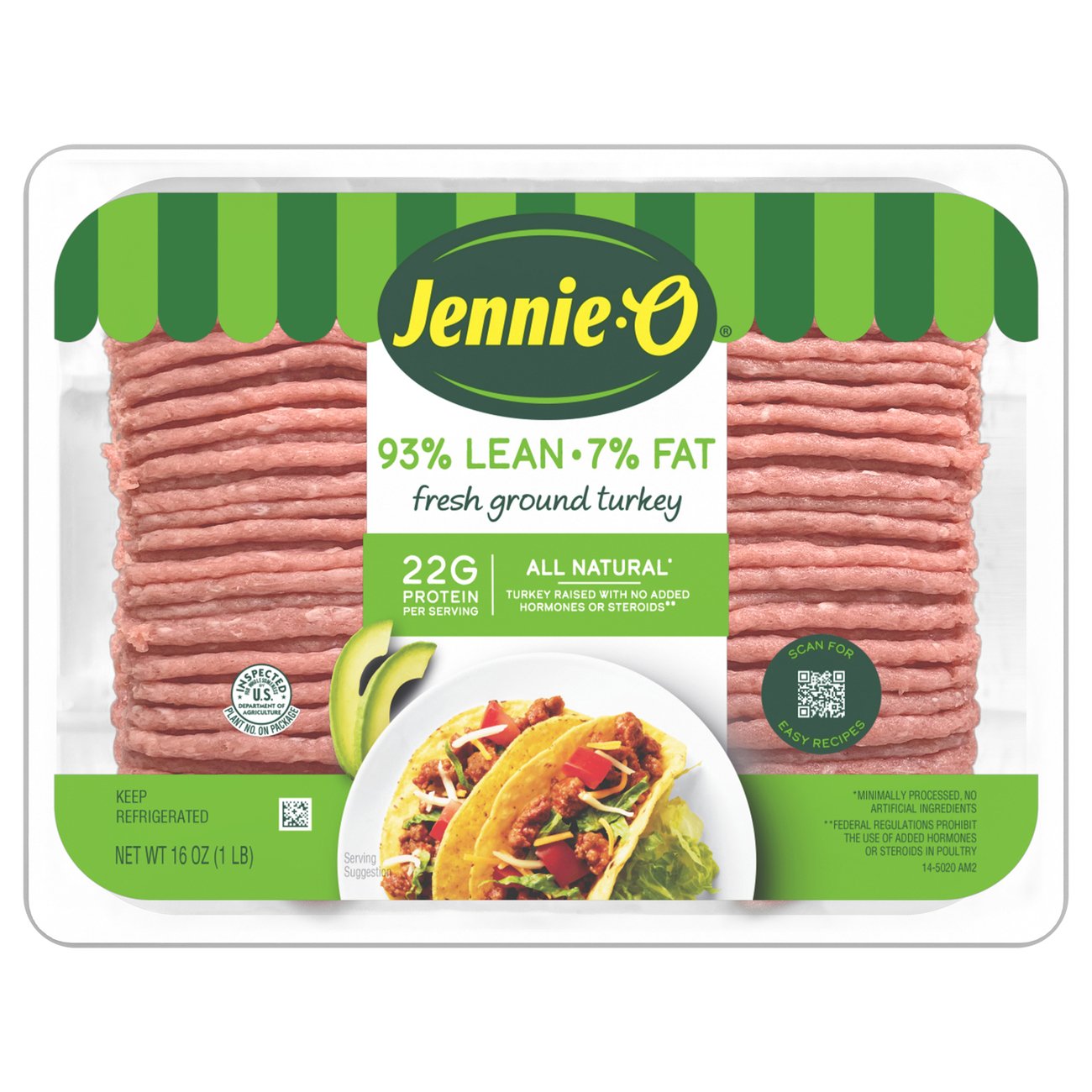 jennie-o-all-natural-ground-turkey-93-lean-shop-turkey-at-h-e-b