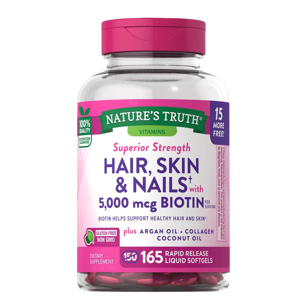 Nature's Truth Hair, Skin & Nails with 5,000 mcg Biotin - Shop Multivitamins at H-E-B