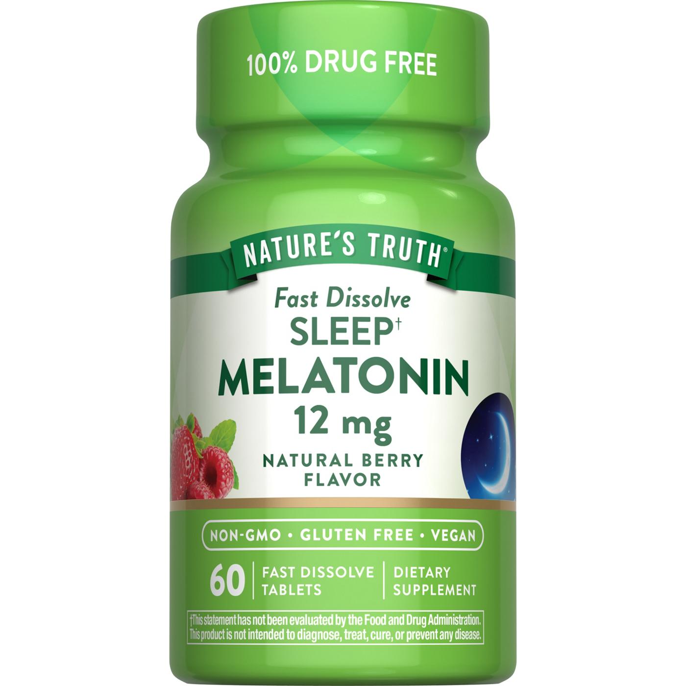 Nature's Truth Melatonin 12 mg, Berry Flavor; image 1 of 4