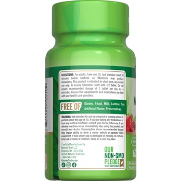 Nature's Truth Melatonin 12 mg, Berry Flavor, 60 ct