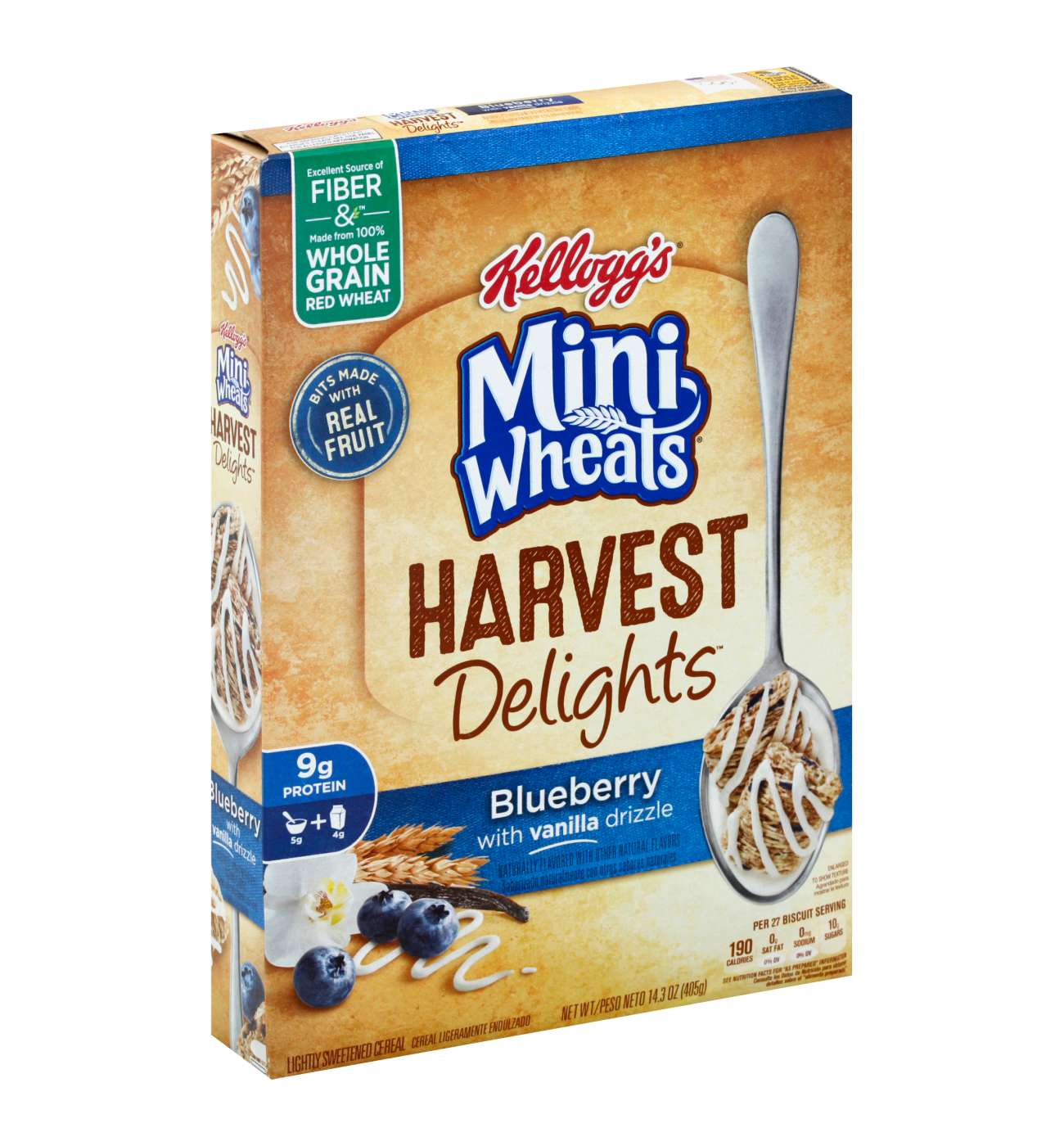 Kellogg's Mini-Wheats Harvest Delights Blueberry Vanilla Cereal; image 1 of 2