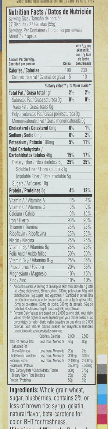 Kellogg's Mini-Wheats Harvest Delights Blueberry Vanilla Cereal; image 2 of 2