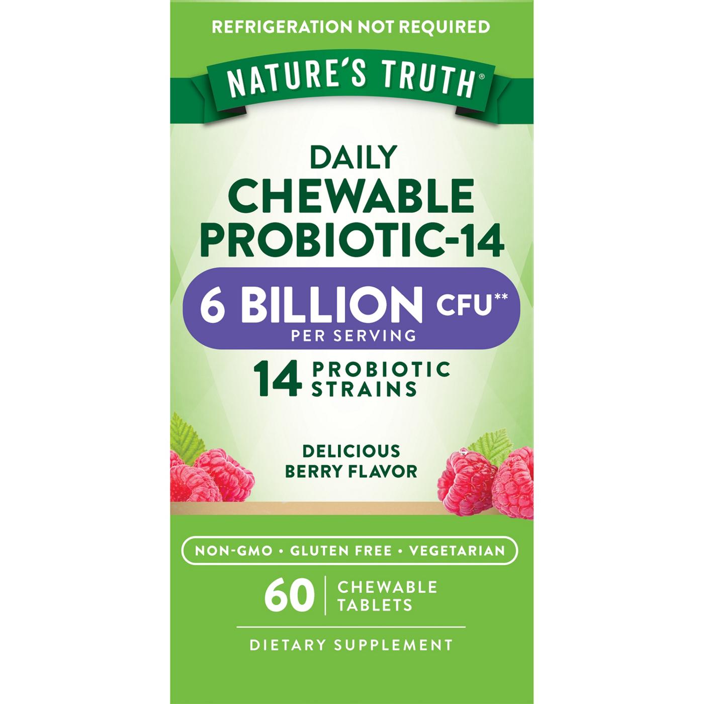 Nature's Truth Chewable Probiotic 6 Billion, Berry Flavor; image 1 of 4