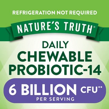 Nature's Truth Daily Probiotic-14 Chewable Tablets - Berry Flavor