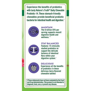 Nature's Truth Daily Probiotic-14 Chewable Tablets - Berry Flavor