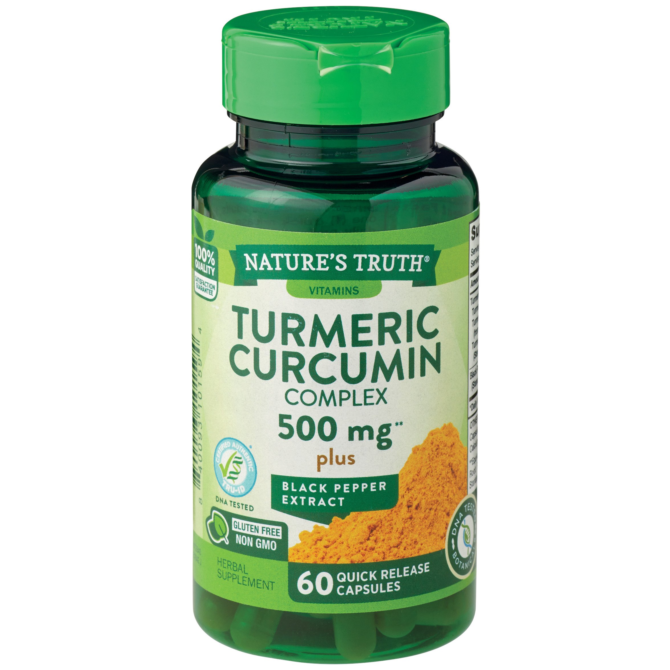 Nature's Truth Turmeric Curcumin Complex 500 mg Plus Black Pepper ...