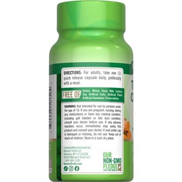 Nature's Truth Turmeric Curcumin Complex 500mg Quick-Release Capsules