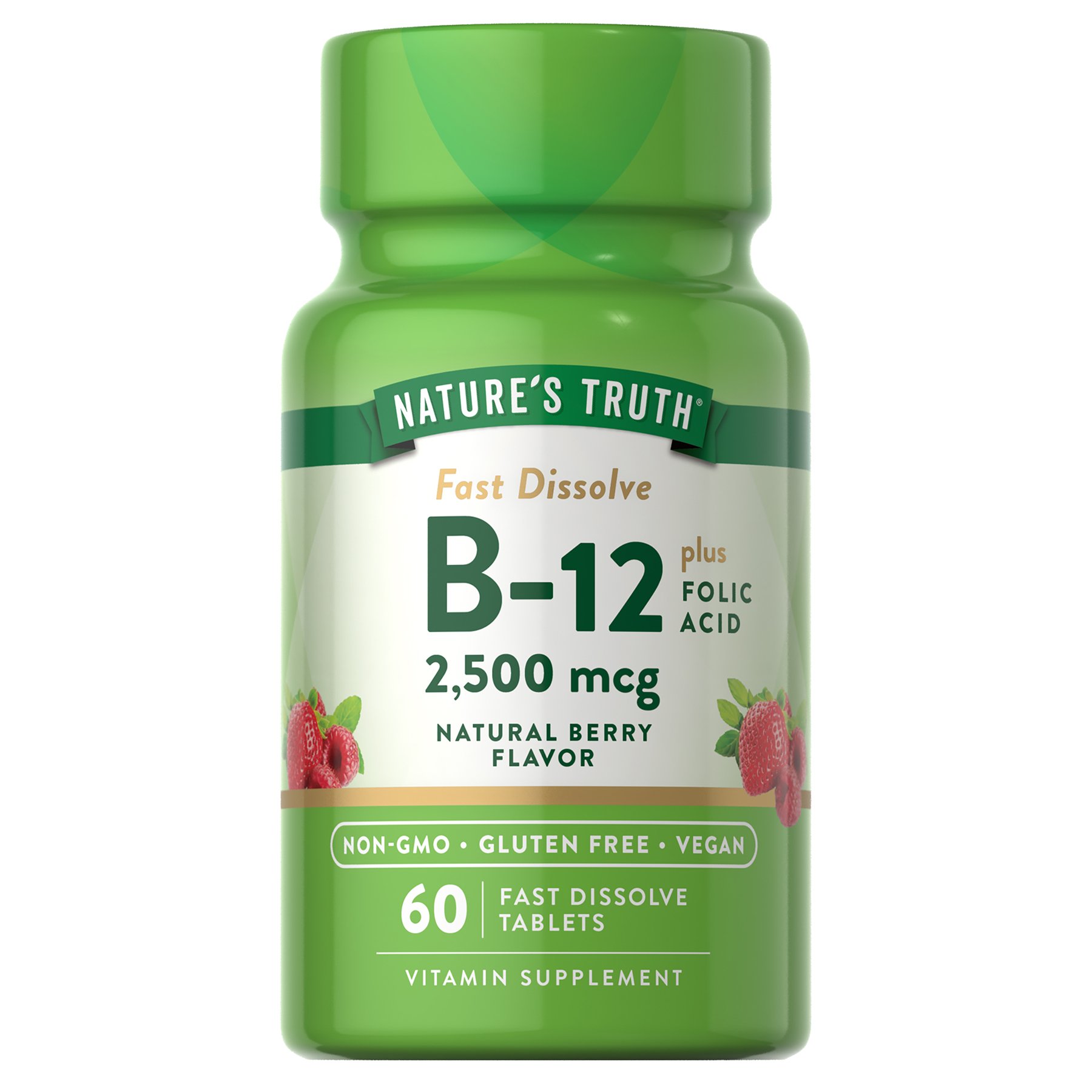 Nature's Truth Vitamin B-12 2,500 Mcg Plus Folic Acid - Shop Vitamins ...