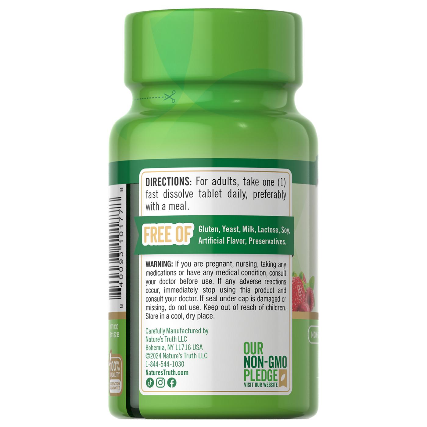 Nature's Truth Vitamin B-12 2,500 mcg plus Folic Acid; image 2 of 4