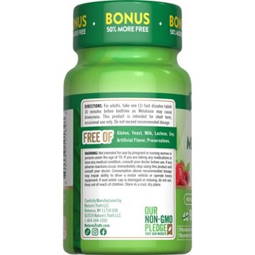Nature's Truth Sleep Melatonin 5mg Fast-Dissolve Tablets - Berry Flavor, 90 ct
