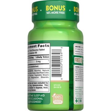 Nature's Truth Sleep Melatonin 5mg Fast-Dissolve Tablets - Berry Flavor, 90 ct