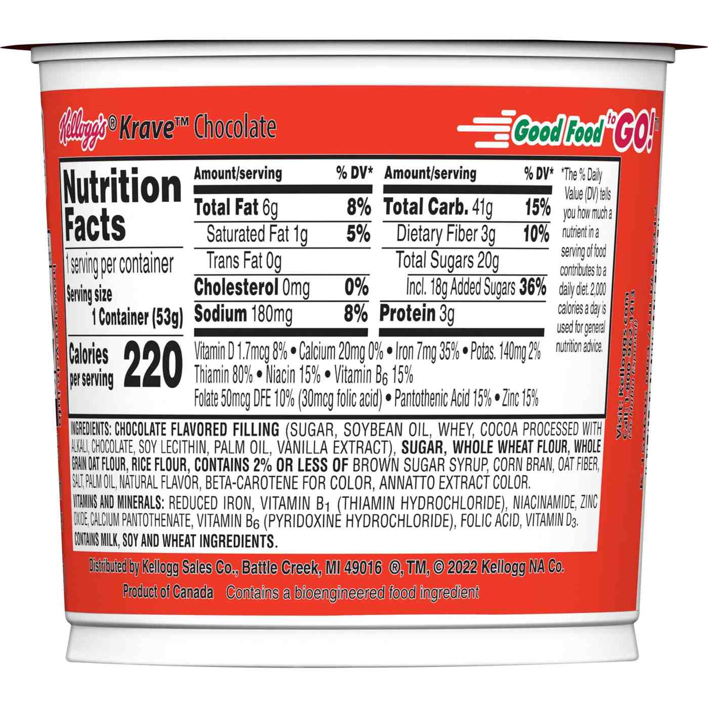 Kellogg's Krave Chocolate Cereal Cup Shop Cereal at HEB