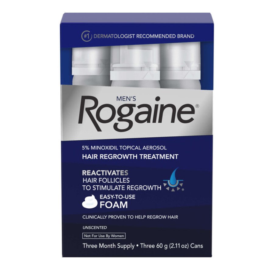 Rogaine Men's 5% Minoxidil Topical Foam 3 pk - Shop Medicines & Treatments  at H-E-B