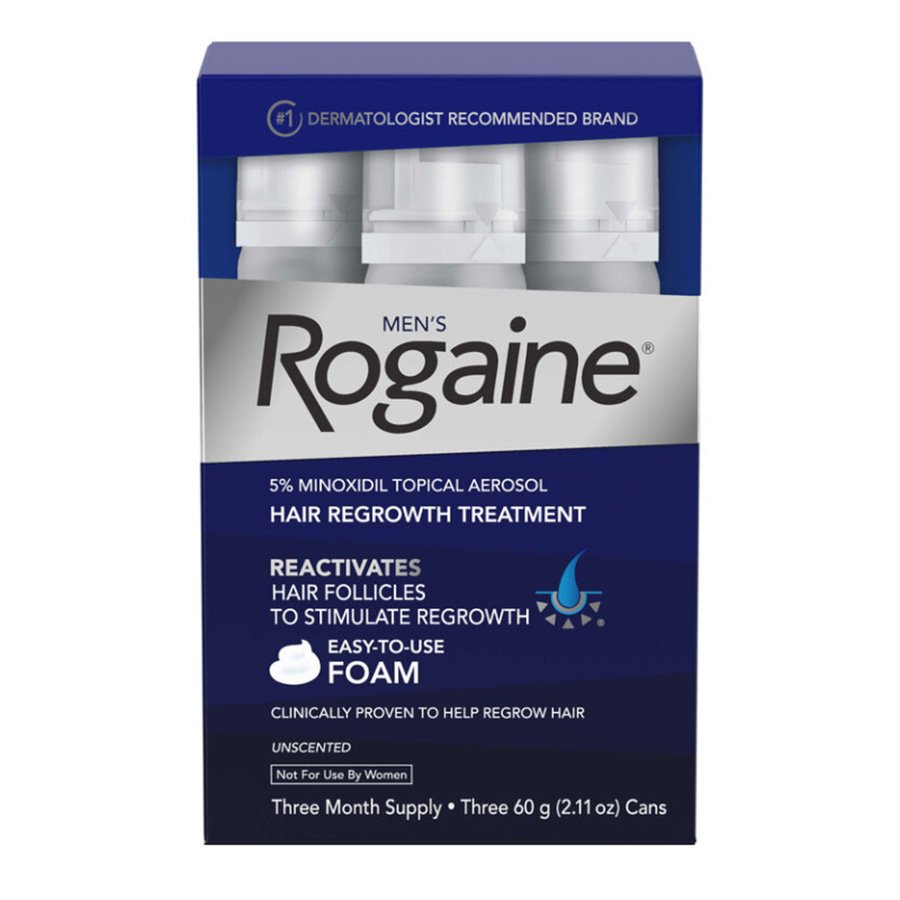 Rogaine Men S 5 Minoxidil Topical Foam 3 Pk Shop Medicines Treatments At H E B