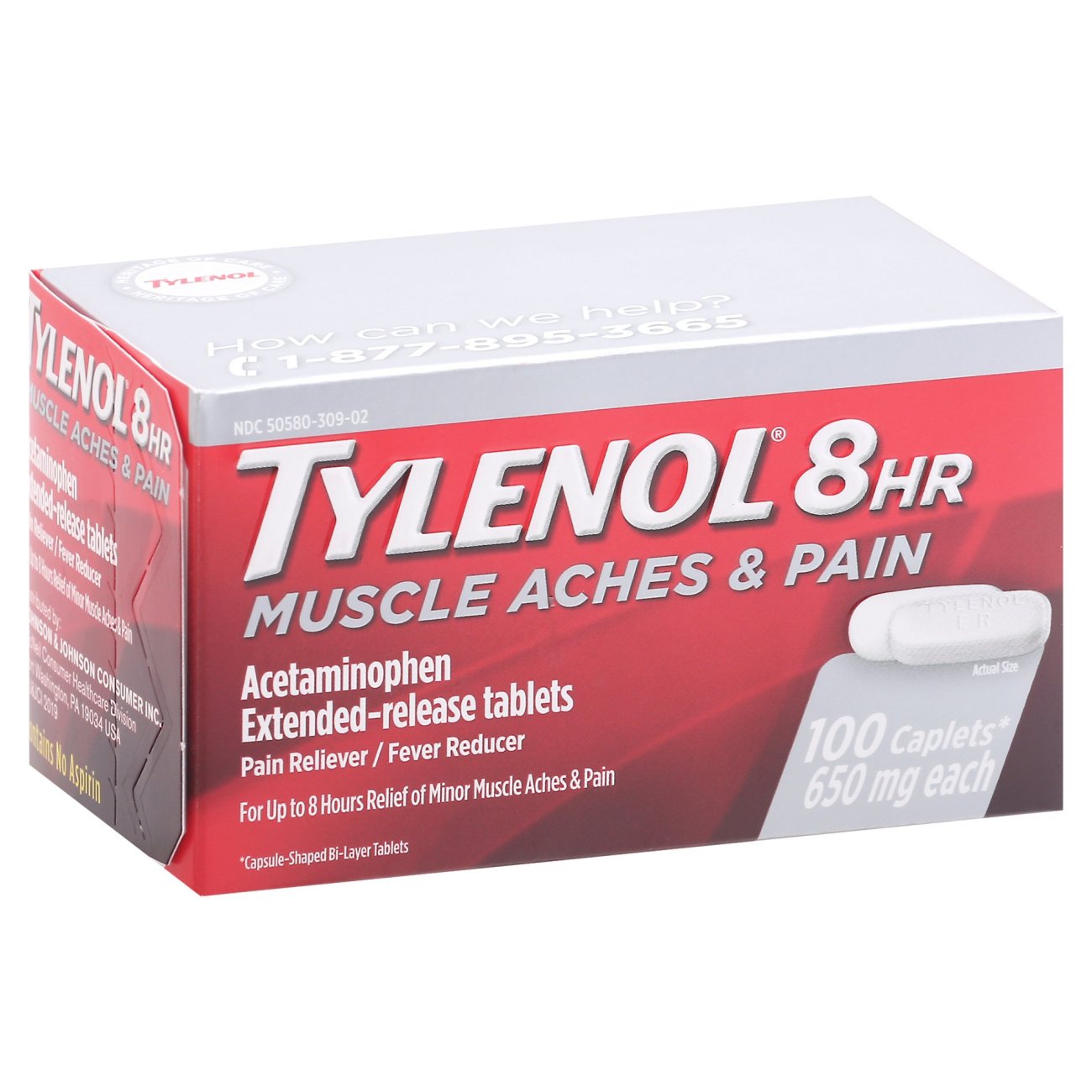 Tylenol 8 HR Muscle Aches & Pains Shop Pain Relievers at HEB