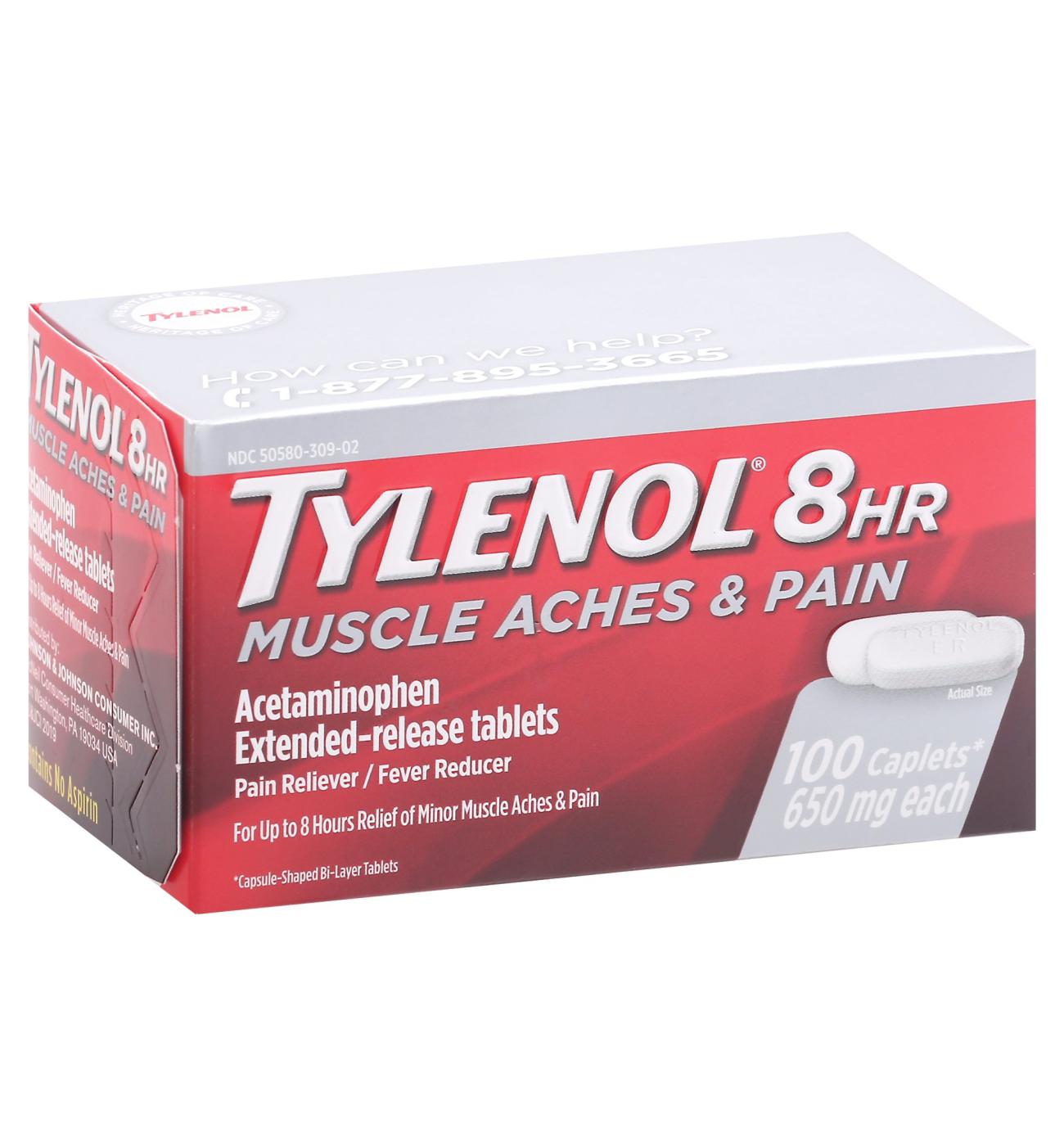 Tylenol 8 HR Muscle Aches & Pains; image 1 of 8