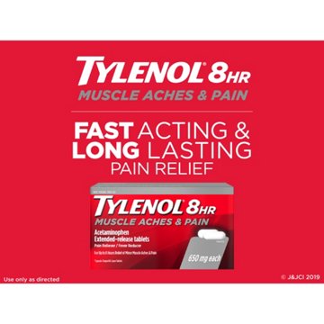 Tylenol 8-hr Muscle Aches & Pain Tablets, Acetaminophen, 100 ct
