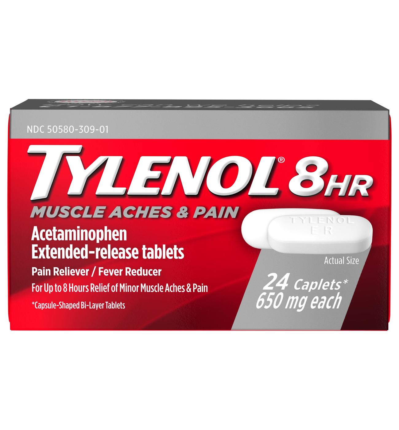 Tylenol 8 HR Muscle Aches & Pains 650 mg Shop Pain relievers at HEB
