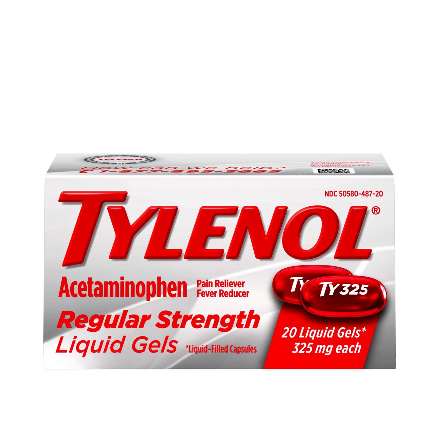 Tylenol Regular Strength Liquid Gels; image 1 of 3