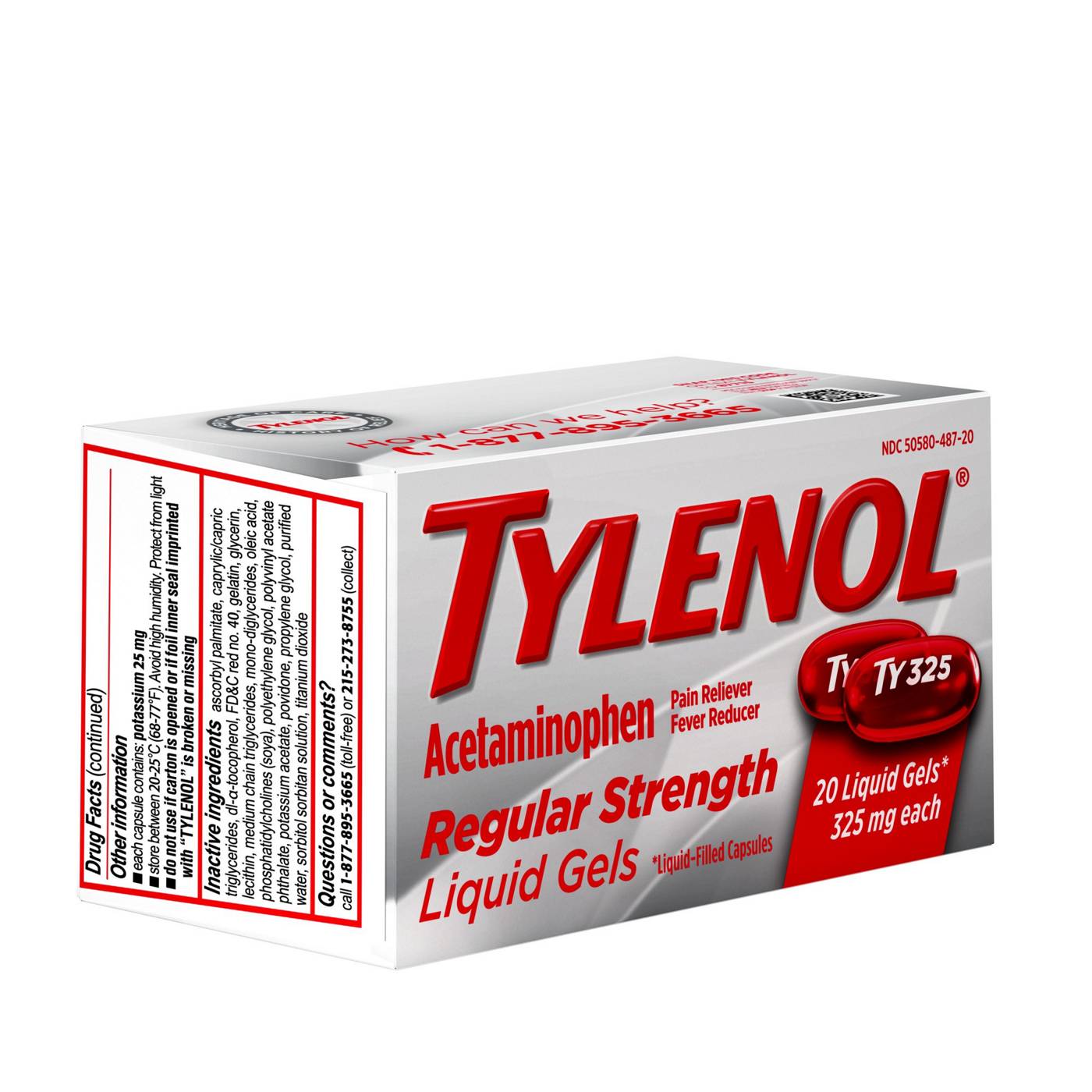 Tylenol Regular Strength Liquid Gels; image 2 of 3