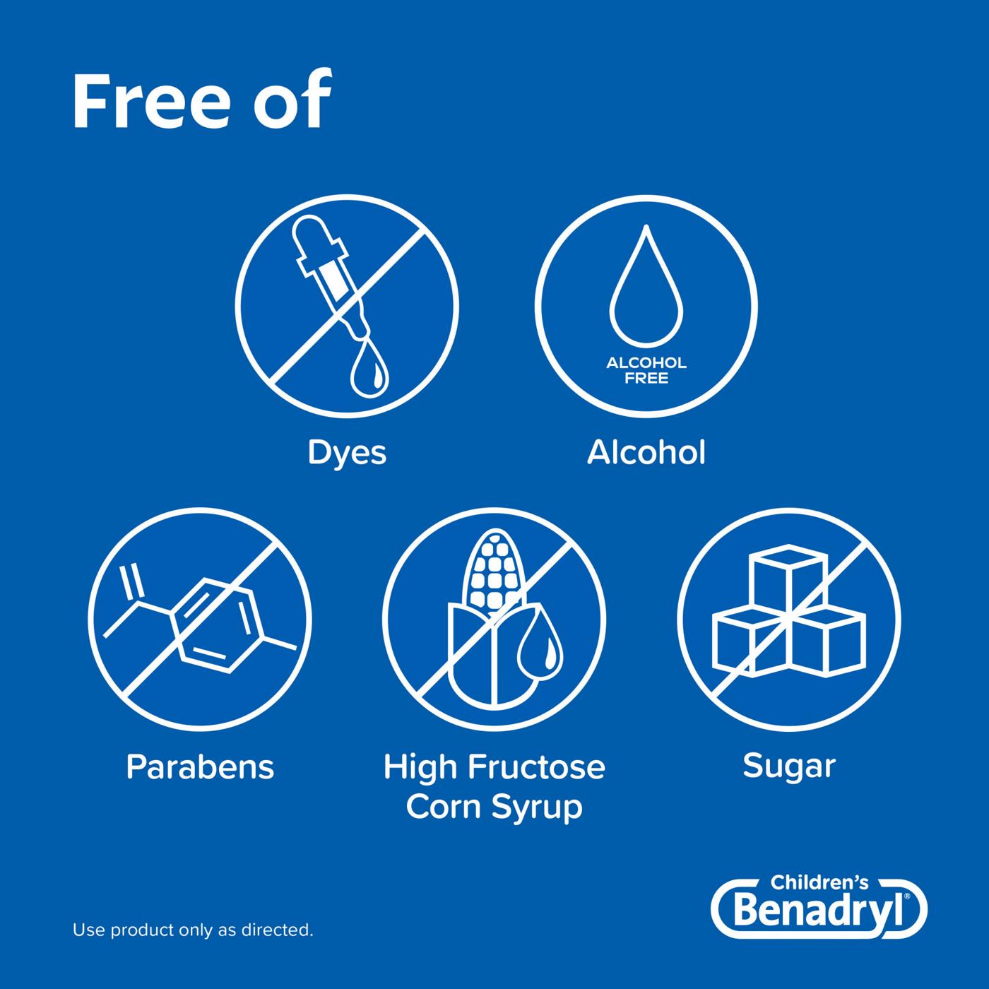 Benadryl Children's Dye-Free Allergy Liquid - Bubble Gum; image 5 of 8