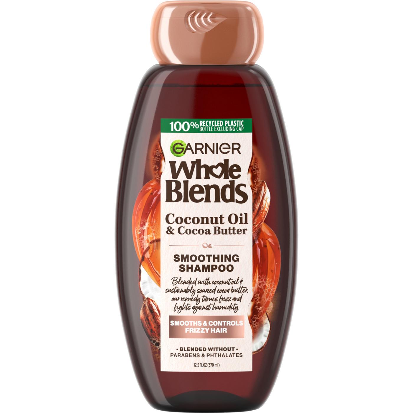 Garnier Whole Blends Smoothing Shampoo, Coconut Oil and Cocoa Butter; image 1 of 12