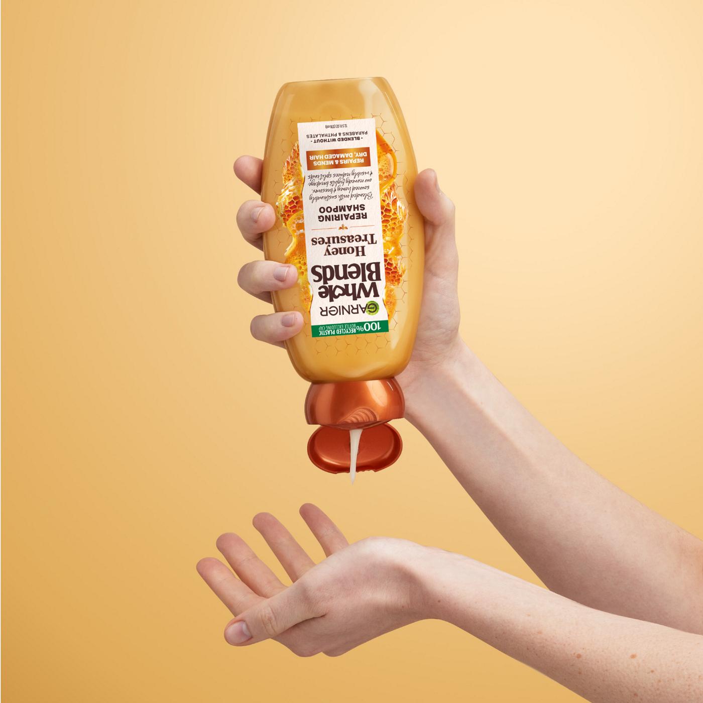 Garnier Whole Blends Honey Treasures Repairing Shampoo, For Damaged Hair; image 5 of 11