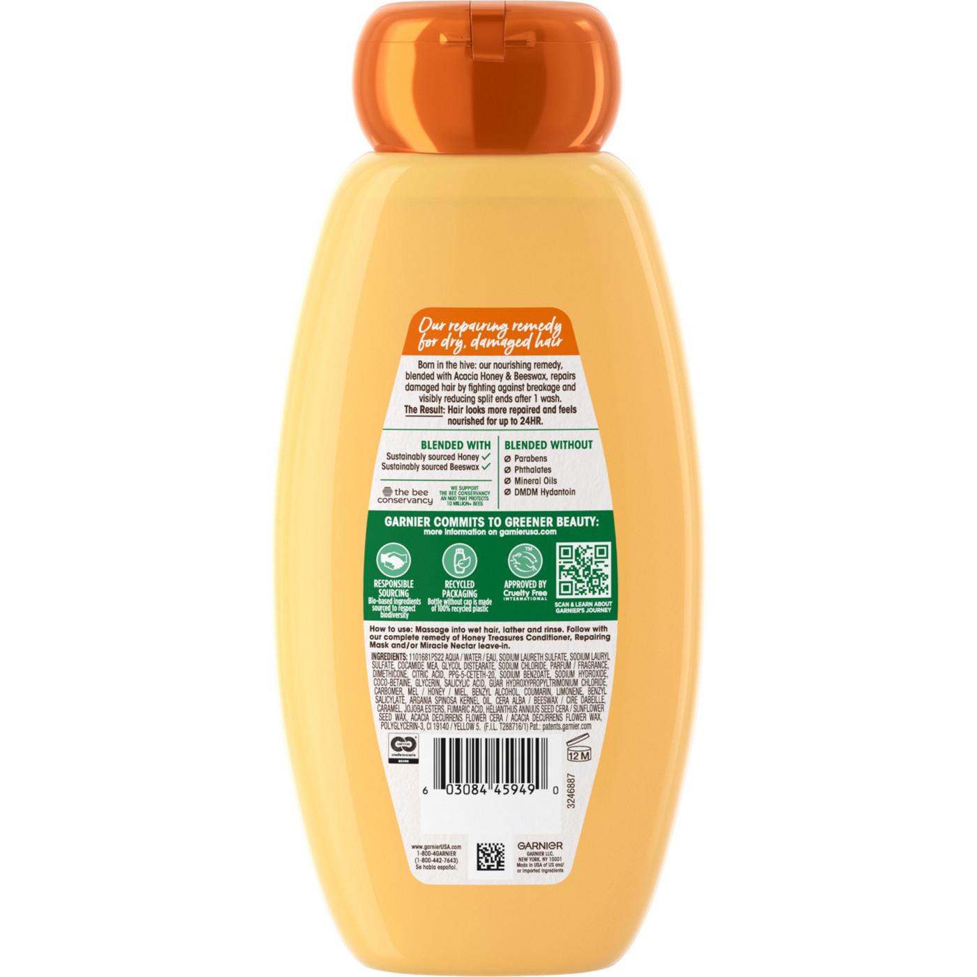 Garnier Whole Blends Honey Treasures Repairing Shampoo, For Damaged Hair; image 7 of 11