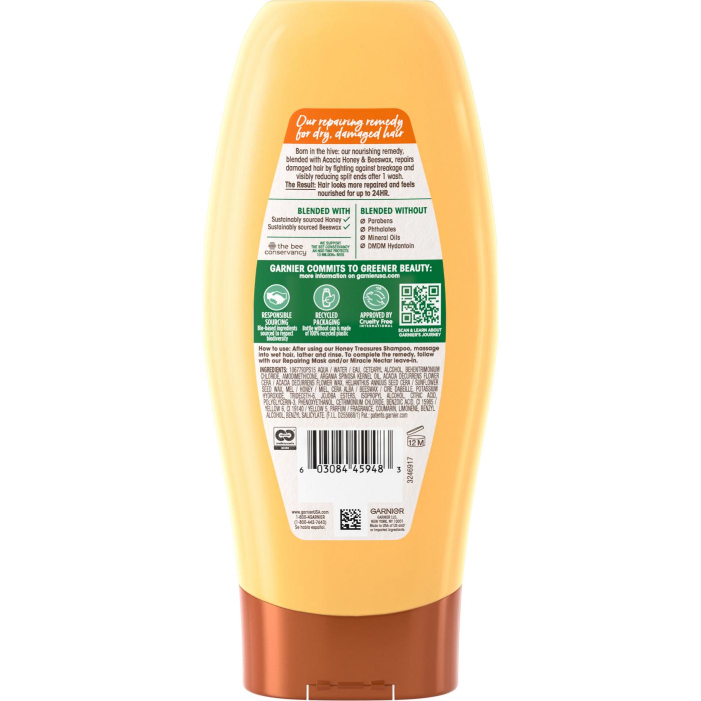 Garnier Whole Blends Honey Treasures Repairing Conditioner, For Dry Hair; image 2 of 11