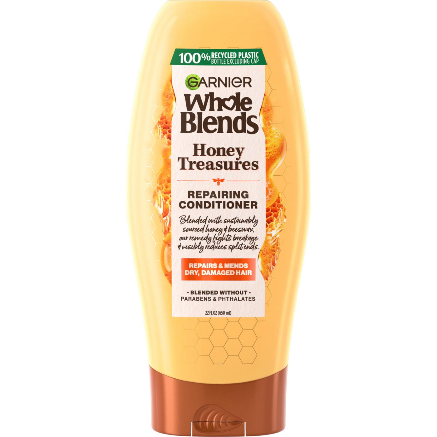 Garnier Whole Blends Honey Treasures Repairing Conditioner, For Dry Hair; image 1 of 11