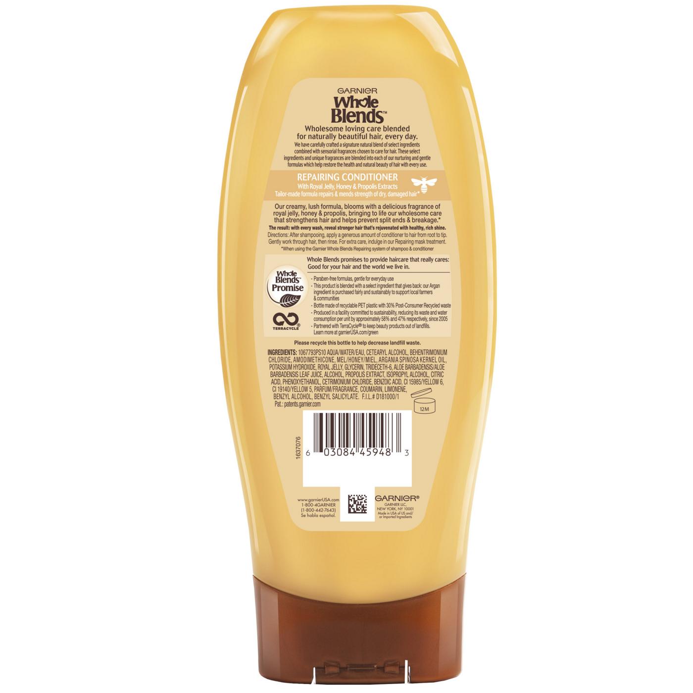 Garnier Whole Blends Honey Treasures Repairing Conditioner, For Dry Hair; image 4 of 11