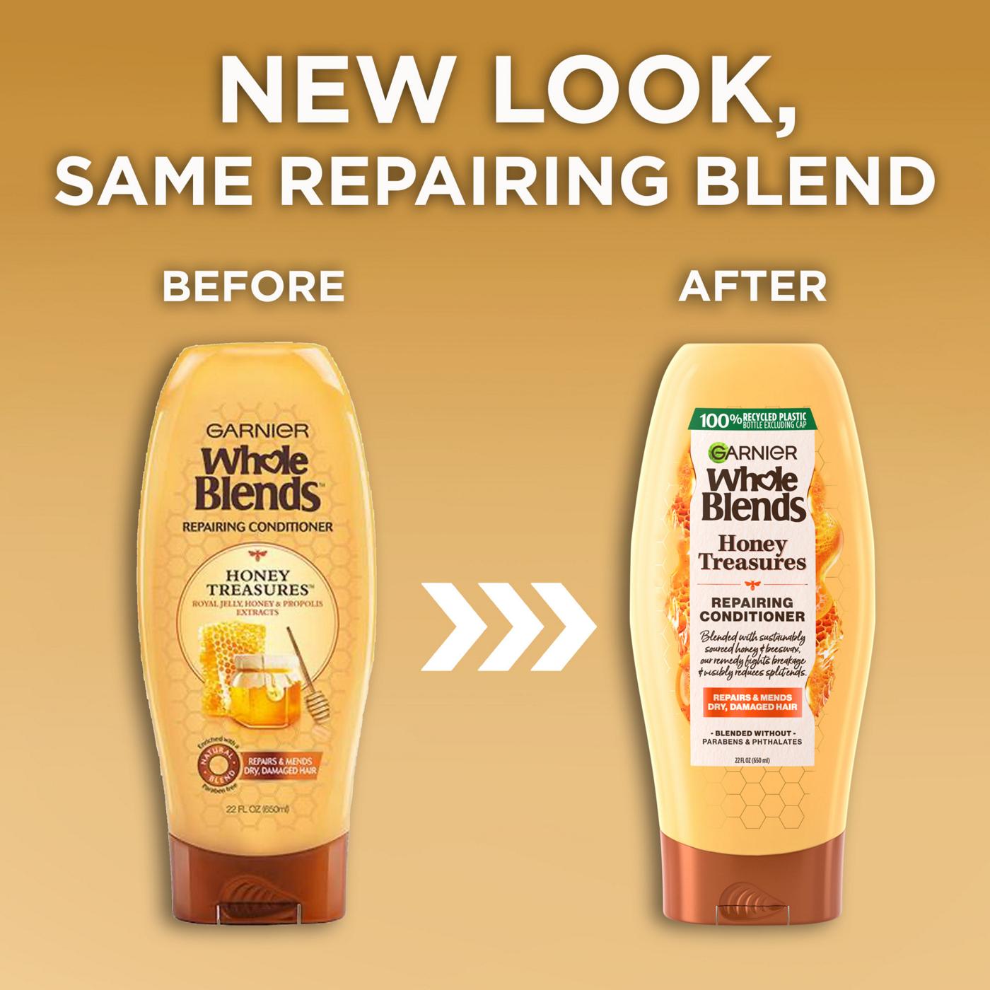 Garnier Whole Blends Honey Treasures Repairing Conditioner, For Dry Hair; image 6 of 11