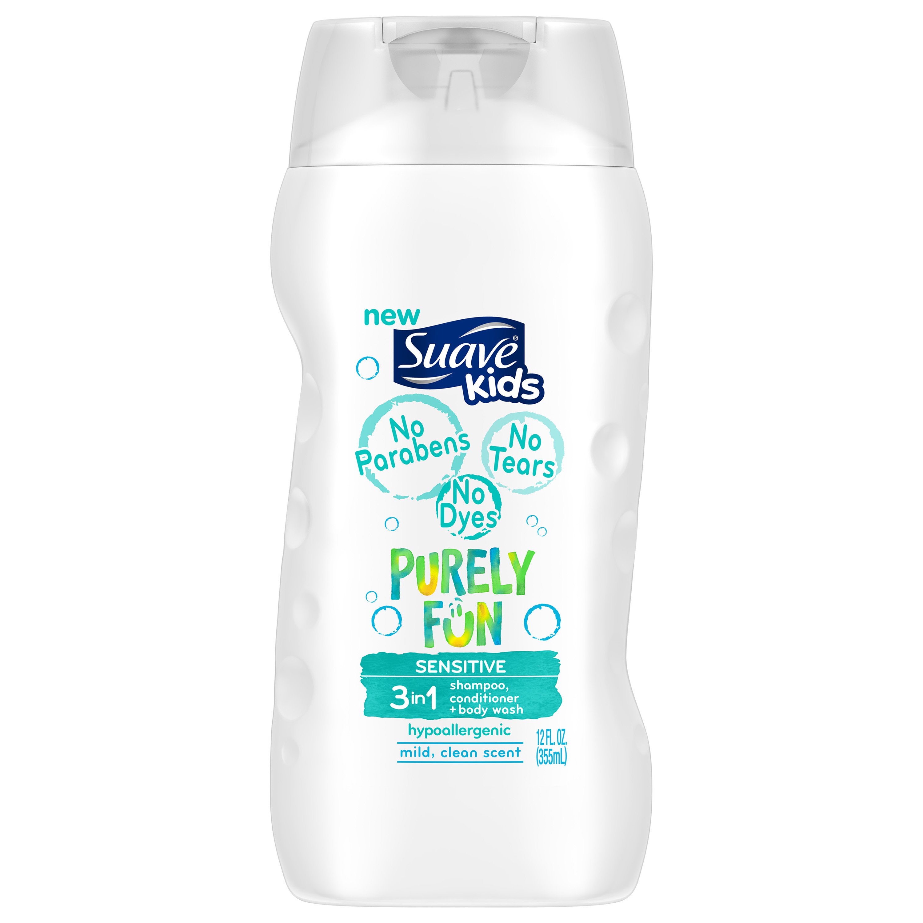 Suave Kids Purely Fun Sensitive 3 in 1 Shampoo Conditioner Body Wash - Shop  Health & Skin Care at H-E-B