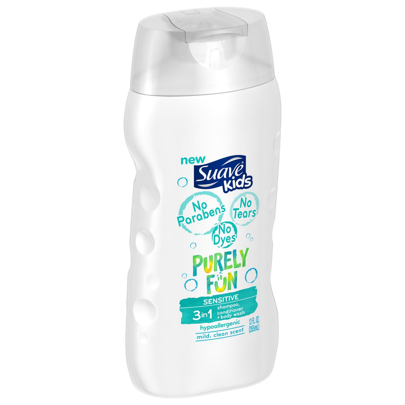 Suave Kids Purely Fun Sensitive 3 in 1 Shampoo Conditioner Body Wash; image 2 of 4