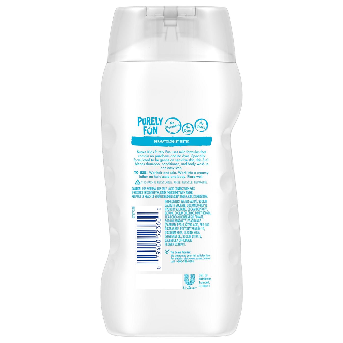 Suave Kids Purely Fun Sensitive 3 in 1 Shampoo Conditioner Body Wash; image 3 of 4